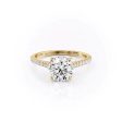 The Pave Natalie Set With A 1 Carat Round Lab Diamond Online Sale