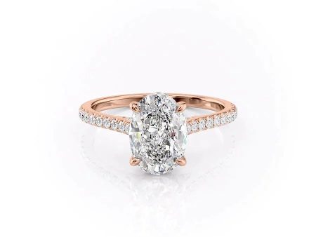 The Pave Natalie Set With A 2.5 Carat Oval Lab Diamond Discount