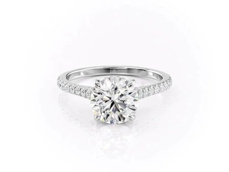 The Pave Natalie Set With A 1 Carat Round Lab Diamond Discount