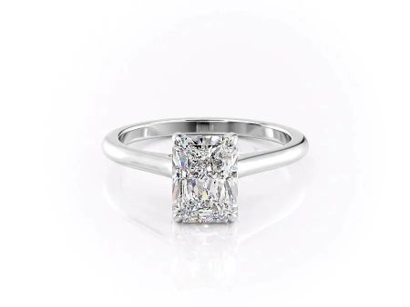 The Natalie Set With A 3 Carat Radiant Lab Diamond Online Sale