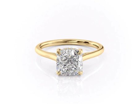 The Natalie Set With A 3 Carat Cushion Lab Diamond For Discount