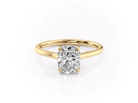 The Natalie Set With A 3 Carat Elongated Cushion Lab Diamond Online Hot Sale