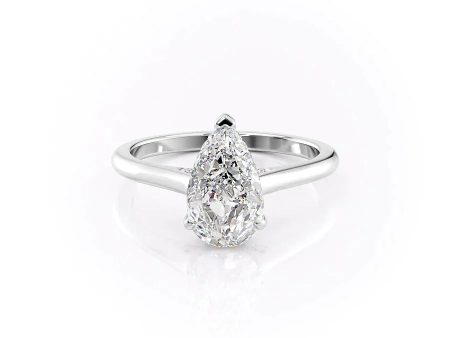 The Natalie Set With A 3 Carat Pear Lab Diamond Online Sale