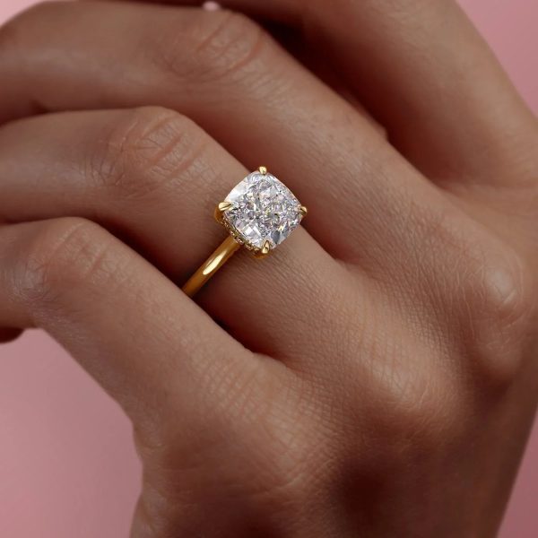 The Natalie Set With A 2.5 Carat Cushion Lab Diamond Online Hot Sale